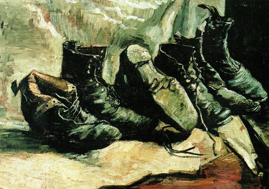 107 Vincent Van Gogh Three Pairs Of Shoes Painting By Vincent Van Gogh