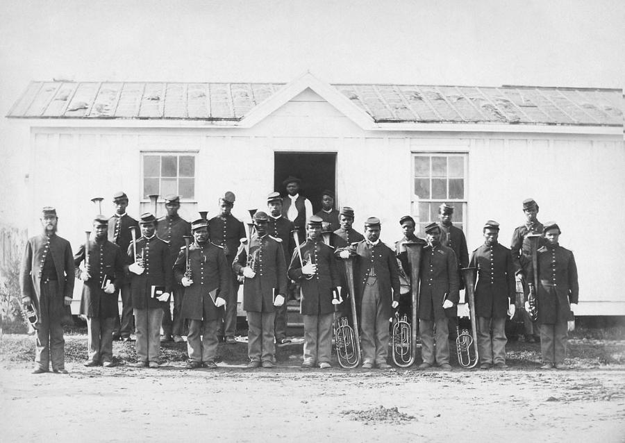 107th US Colored Infantry Band - Arlington Virginia 1865 Photograph by War Is Hell Store
