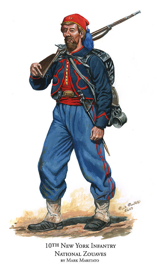 10th New York Infantry - National Zouaves Painting