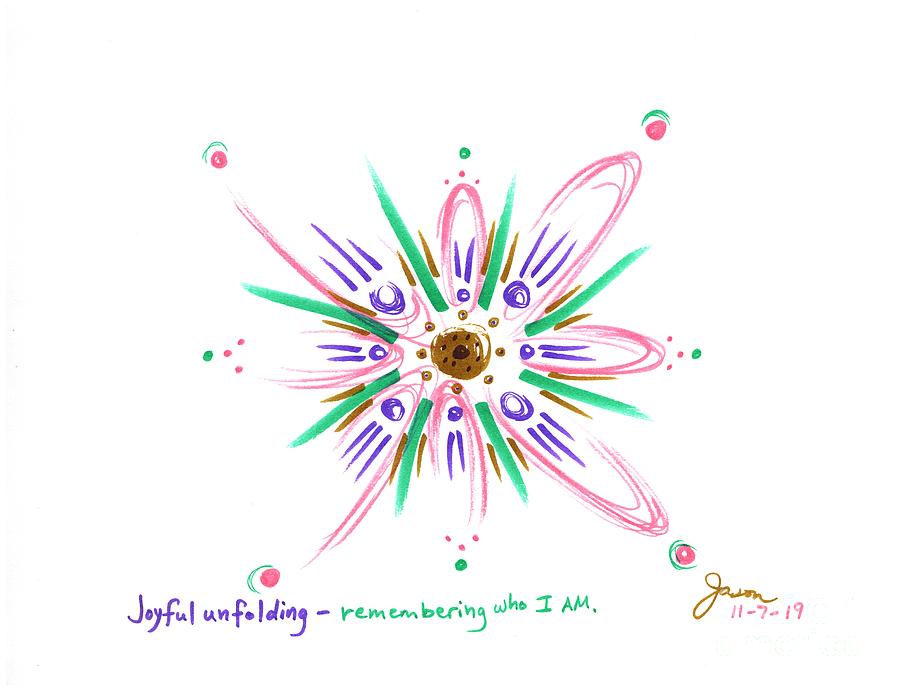 11-07-2019 Joyful unfolding  Drawing by Jason Winfrey
