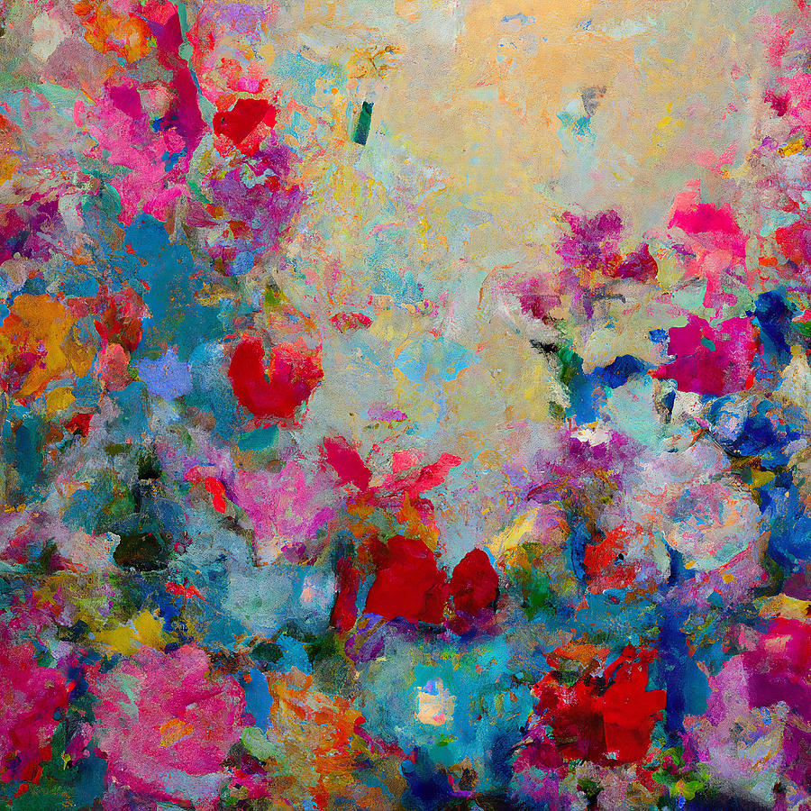 Abstract Flowers - Colorful Floral Art Painting by StellArt Studio ...