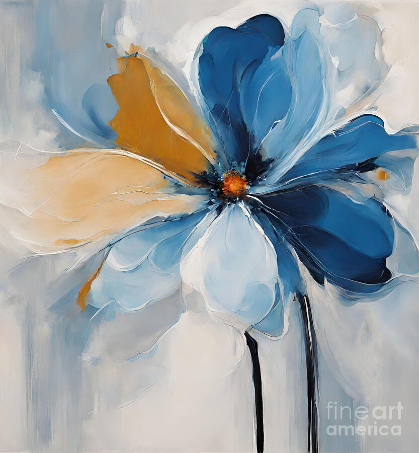 Abstract Painting - Abstract Flowers #11 by Naveen Sharma