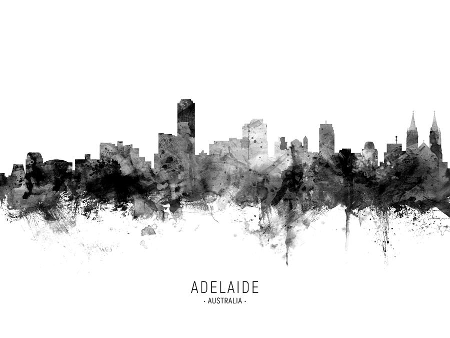 Adelaide Australia Skyline #11 Digital Art by Michael Tompsett
