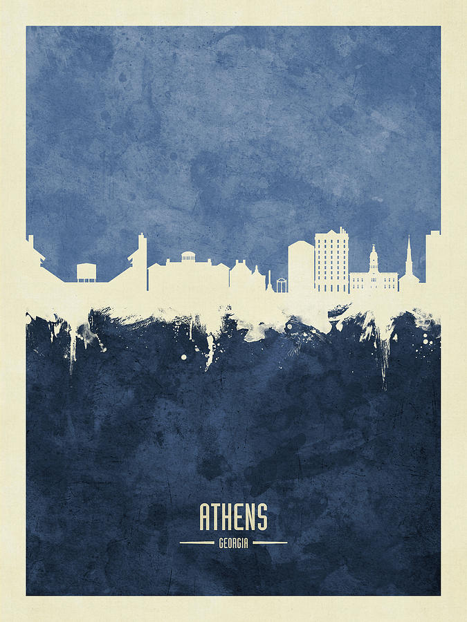 Athens Georgia Skyline #11 Digital Art by Michael Tompsett