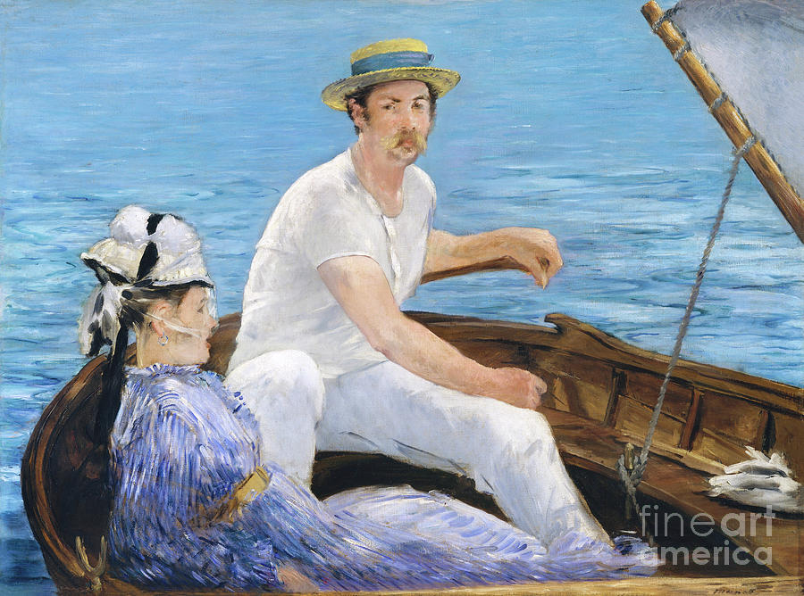 Edouard Manet Painting - Boating #11 by Art Dozen