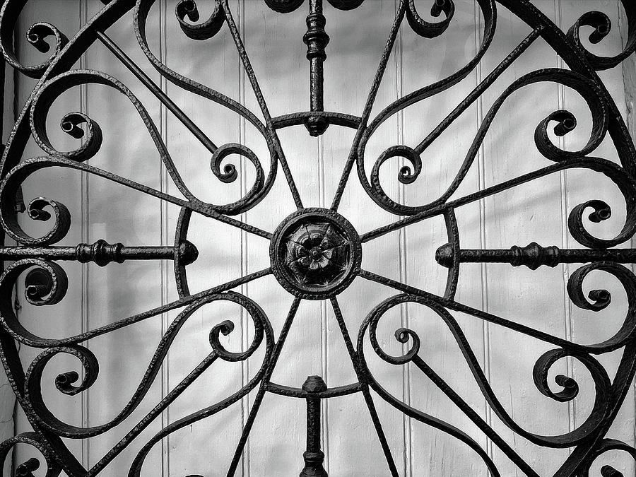 Charleston Wrought Iron Garden Gate in Detail, South Carolina #11 Photograph by Dawna Moore Photography