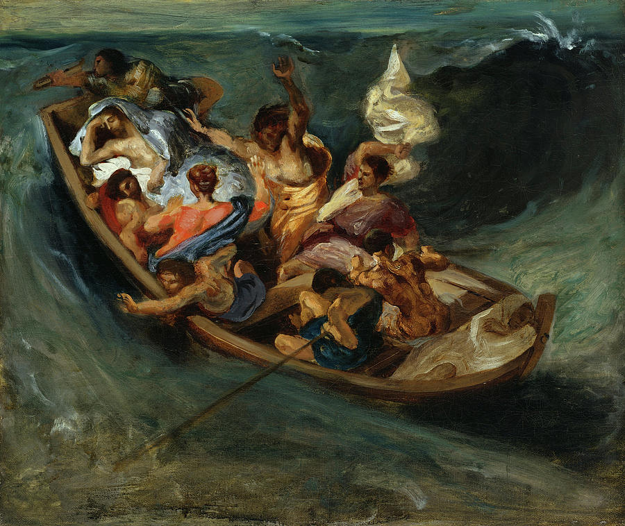 Eugene Delacroix Painting - Christ on the Sea of Galilee #11 by Eugene Delacroix