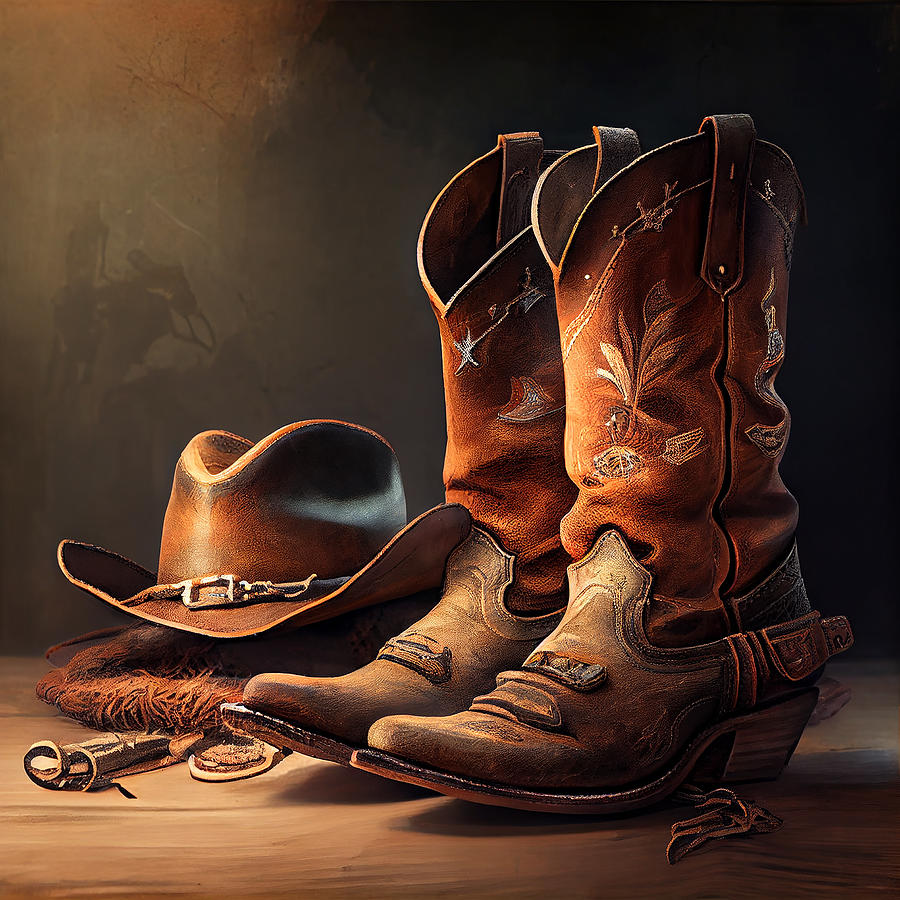 Cowboy Boots #11 Mixed Media by Stephen Smith Galleries - Fine Art America