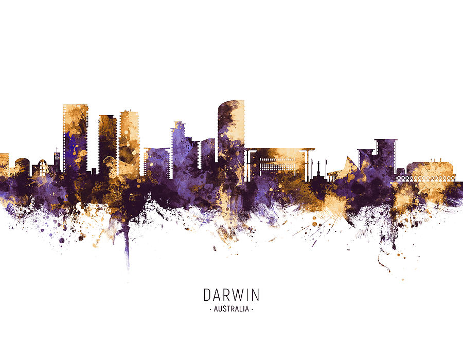 Darwin Australia Skyline #11 Digital Art by Michael Tompsett