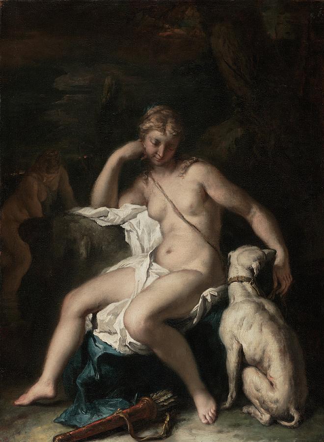 Sebastiano Ricci Painting - Diana and Her Dog #11 by Sebastiano Ricci