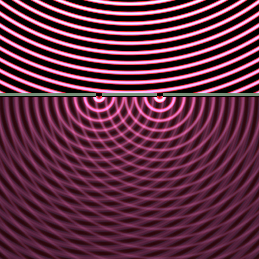 Double Slit Experiment #11 Digital Art by Russell Kightley