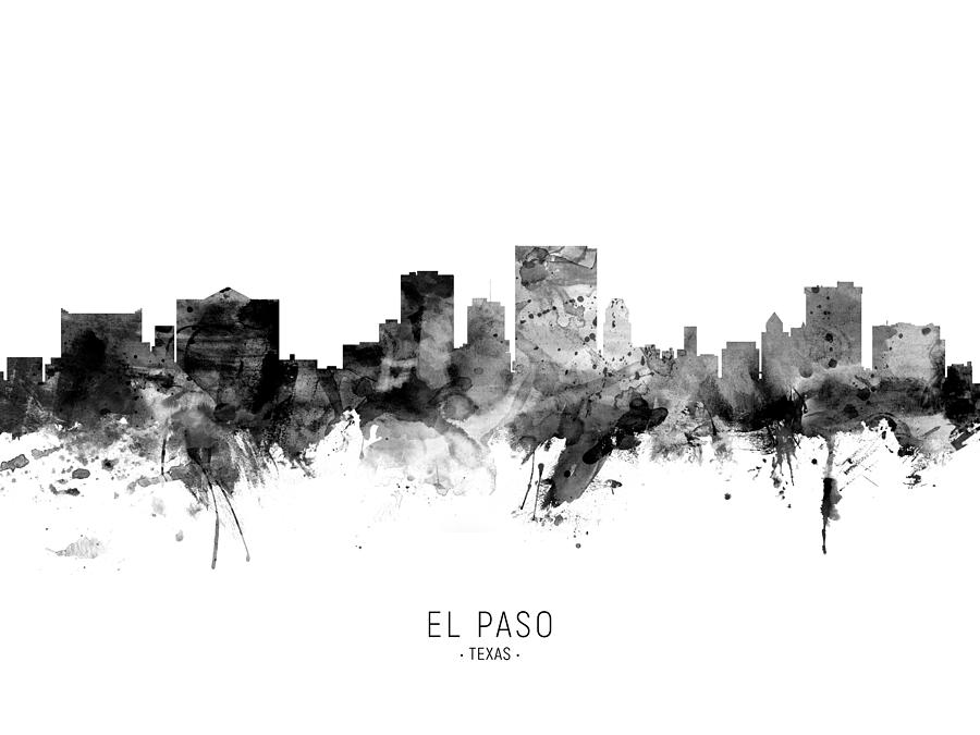 El Paso Texas Skyline #11 Digital Art by Michael Tompsett