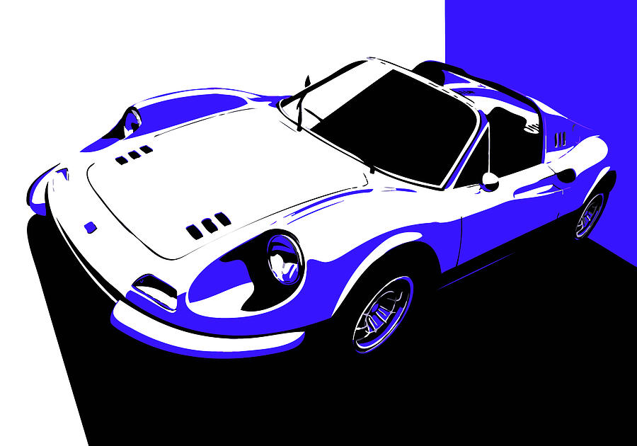 Car Digital Art - Ferrari Dino - Classic Italian Sports Car #11 by Thespeedart
