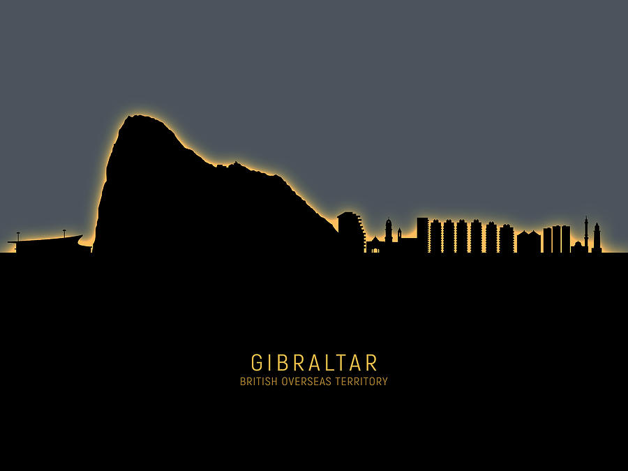 Gibraltar Skyline #11 Digital Art by Michael Tompsett