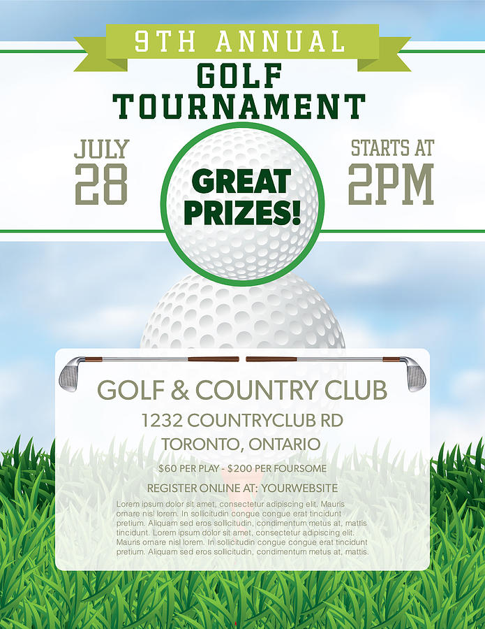 Golf Tournament Template #11 Drawing by Diane555