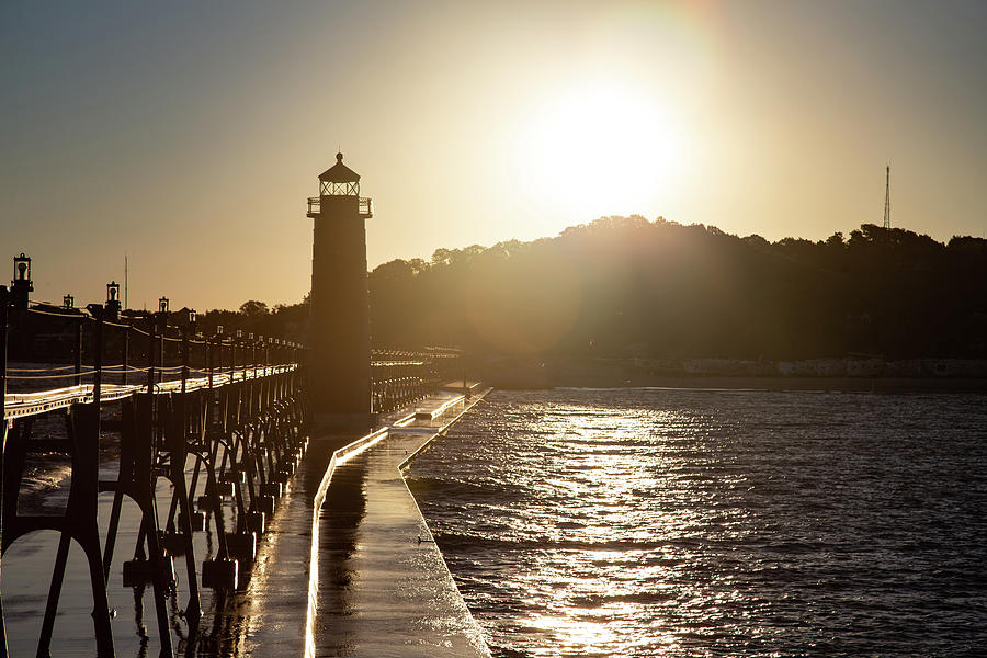 Grand Haven Pier and Lighthouse in Michigan #11 Photograph by Eldon McGraw