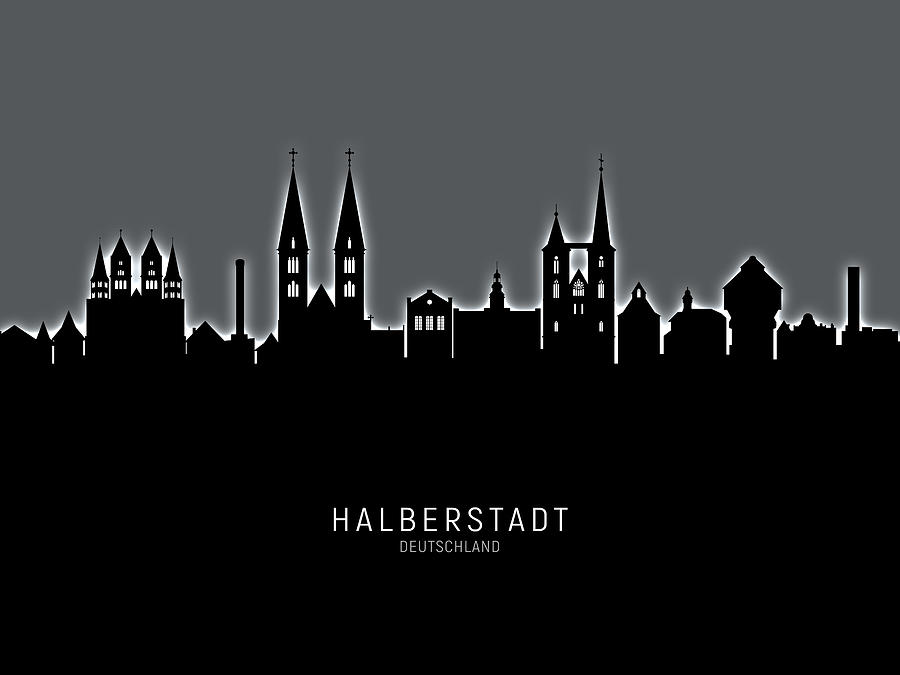 Halberstadt Germany Skyline #11 Digital Art by Michael Tompsett