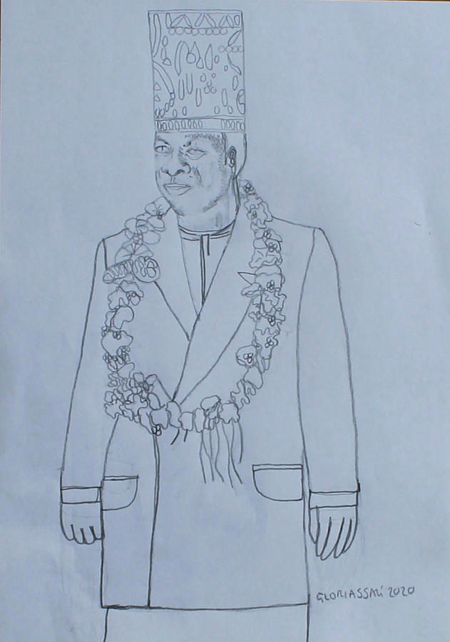His Royal Highness Kabaka Ssabasajja Ronald Edward Frederick Kimera Muwenda Mutebi II #11 Painting by Gloria Ssali
