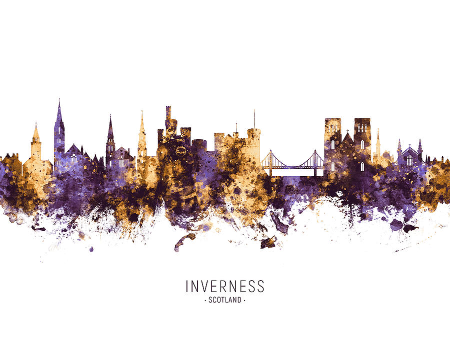 Inverness Scotland Skyline #11 Digital Art by Michael Tompsett