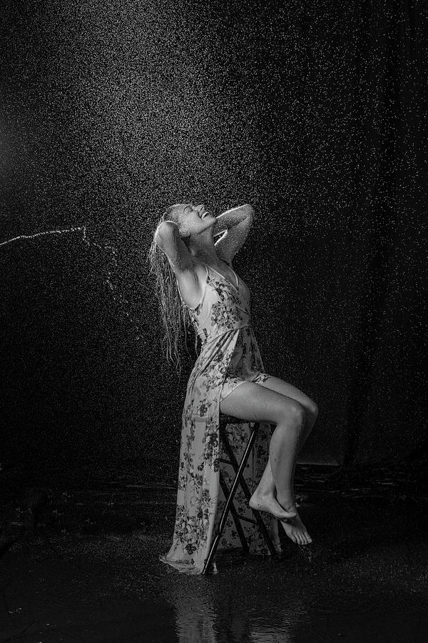 Jennah modeling water splash photos #11 Photograph by Dan Friend