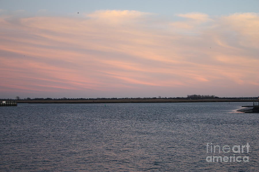 Winter Colored Clouds Over Long Island Photograph by John Telfer