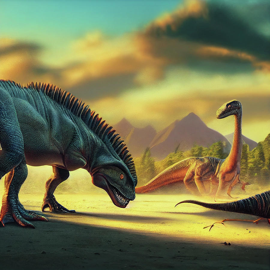 Jurassic Period Dinosaurs Digital Art by AJ Etheridge - Fine Art America