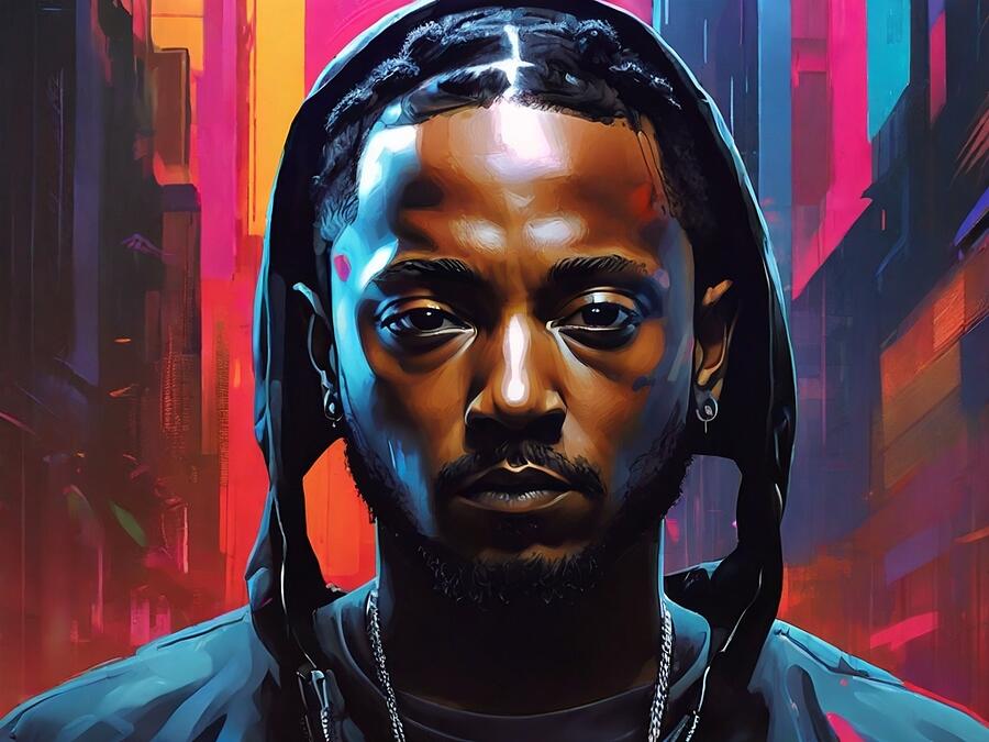 Kendrick Lamar Digital Art - Kendrick Lamar #11 by Amsterdam Funderburke