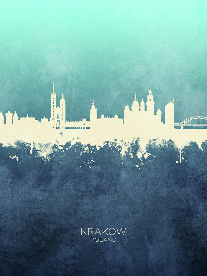 Krakow Poland Skyline #11 Digital Art by Michael Tompsett
