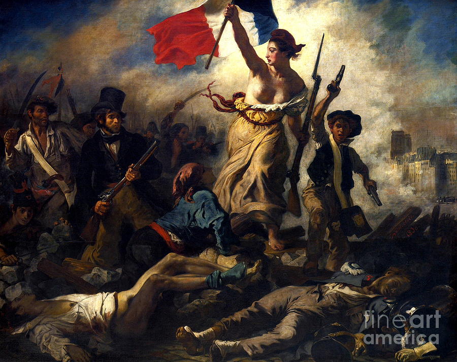 Liberty Leading the People #11 Painting by Eugene Delacroix