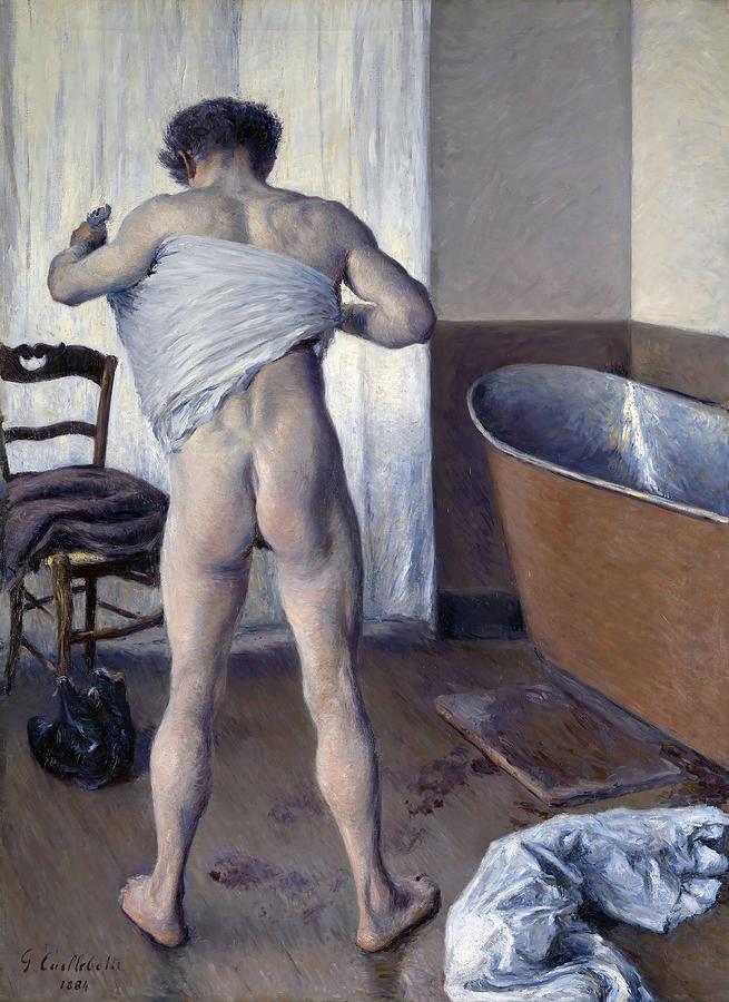 Gustave Caillebotte Painting - Man at His Bath  #11 by Gustave Caillebotte