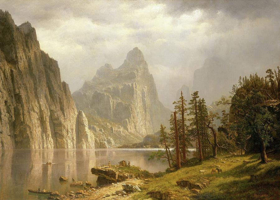 Albert Bierstadt  Painting - Merced River, Yosemite Valley #11 by Aesthetics Store