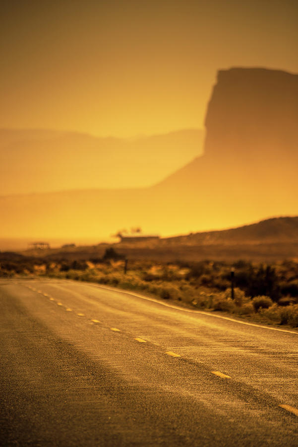 Desert Photograph - Monument Valley Highway #11 by Alan Copson