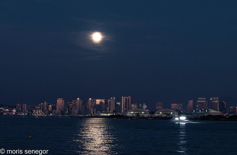 Moon Rise, San Diego #11 Photograph by Moris Senegor