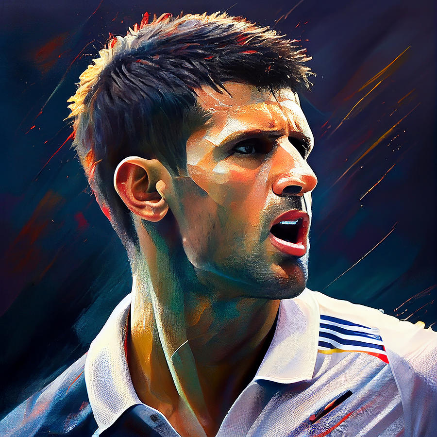 Novak Djokovic Mixed Media by Tim Hill - Fine Art America