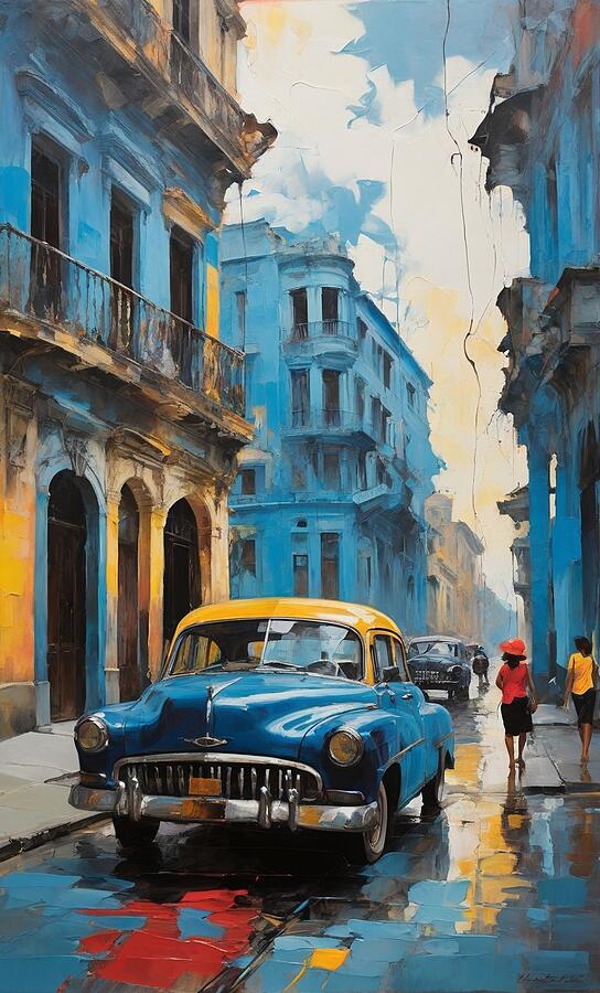 Vintage Digital Art - Old Havana #11 by Yails HJ