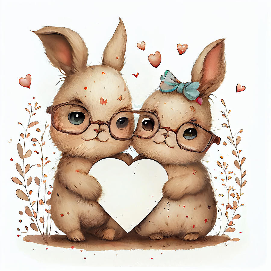 Peter Rabbit Mixed Media - Peter Rabbit Valentine #11 by Stephen Smith Galleries