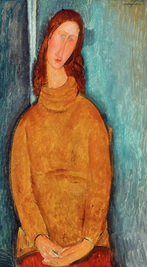 Amedeo Modigliani Painting - Portrait of Jeanne Hebuterne #11 by Amedeo Modigliani