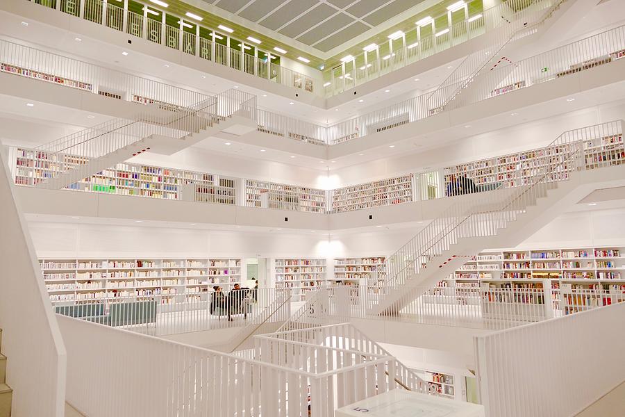 Public library of Stuttgart, Germany - Stadtbibliothek #11 Photograph by Clu