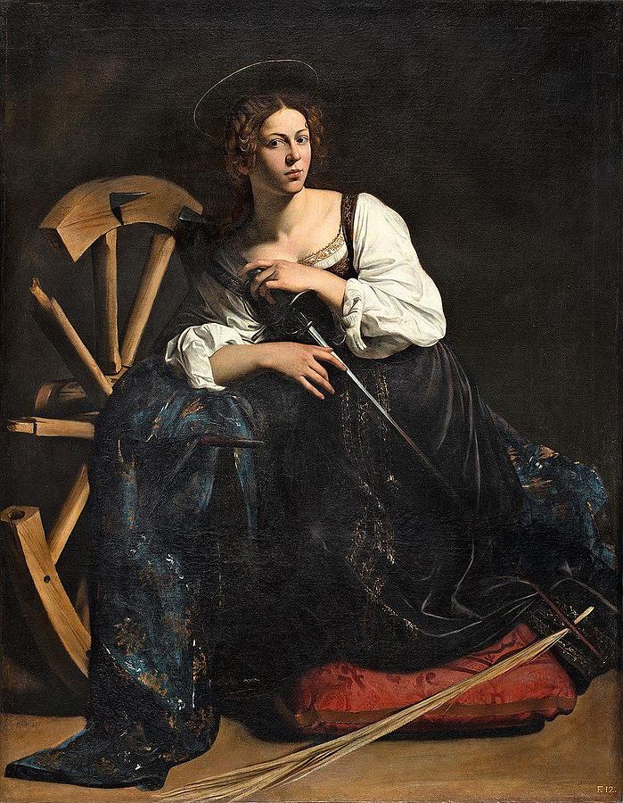 Caravaggio Painting - Saint Catherine of Alexandria by Caravaggio