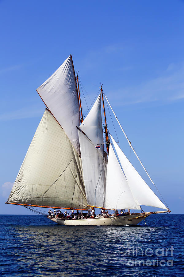 Schooner Sailing Ship Photograph by Kevin Miller - Fine Art America