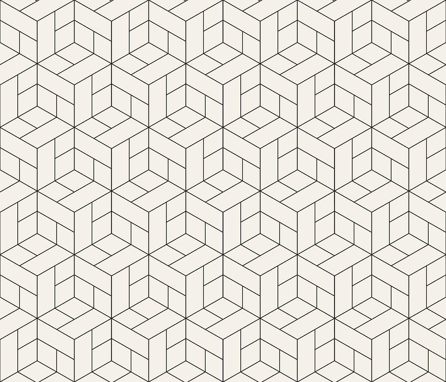 Seamless Geometric Pattern #11 Drawing by Lasagnaforone