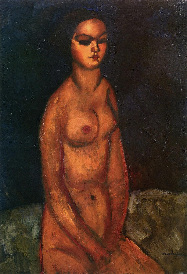 Amedeo Modigliani Painting - Seated nude #11 by Amedeo Modigliani