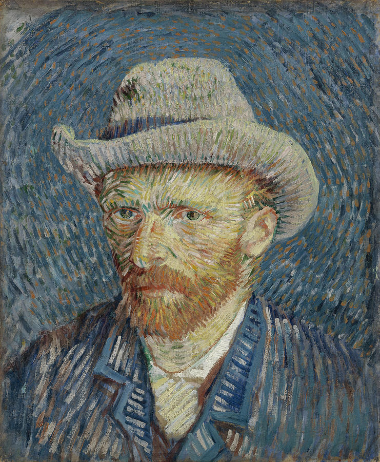 Self-Portrait with Grey Felt Hat #11 Painting by Vincent van Gogh