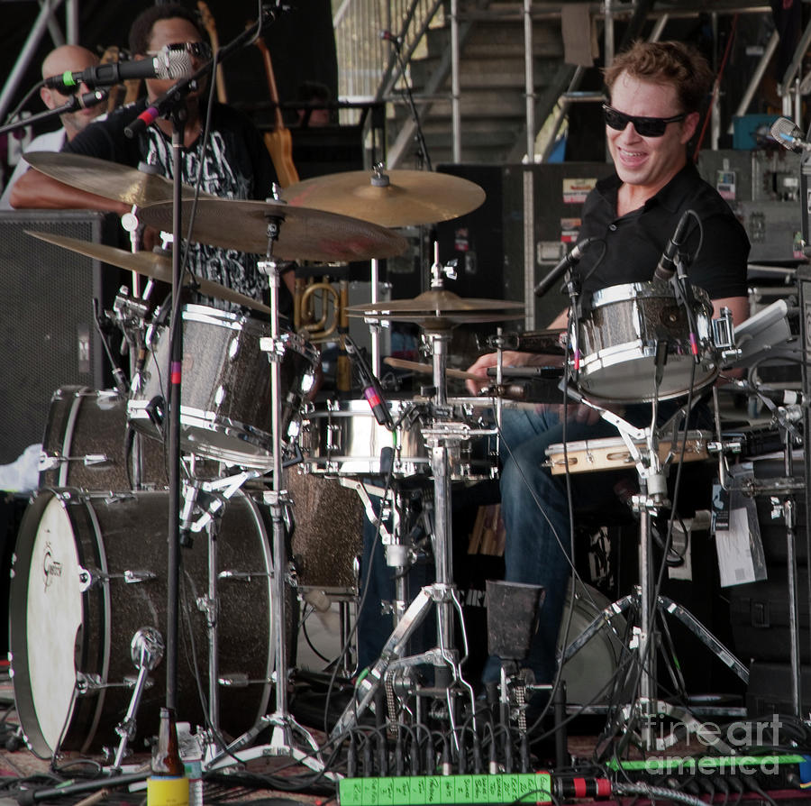 Stanton Moore with Galactic at Bonnaroo #12 Photograph by David Oppenheimer