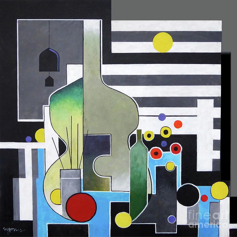 Music Painting - Still Life With A Guitar #11 by Micheal Jones