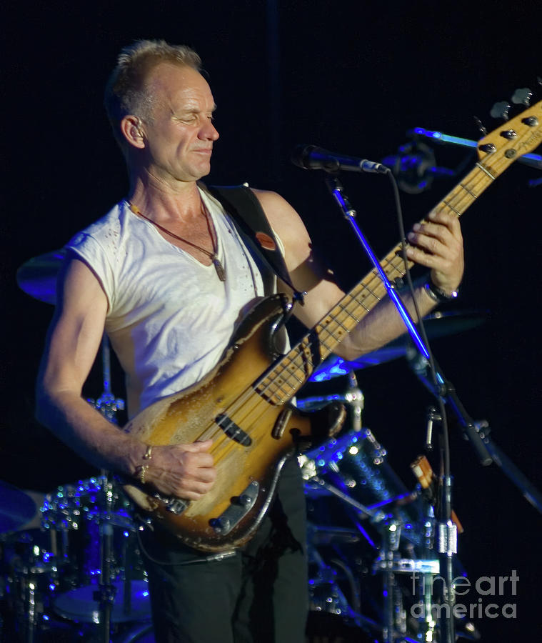 The Police Photograph - Sting Performing with The Police at Bonnaroo Music Festival #11 by David Oppenheimer