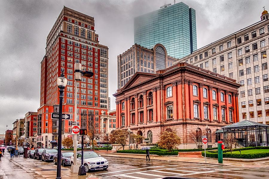 Street Scenes On Rainy Day In Boston Massachusetts #11 Photograph by Alex Grichenko