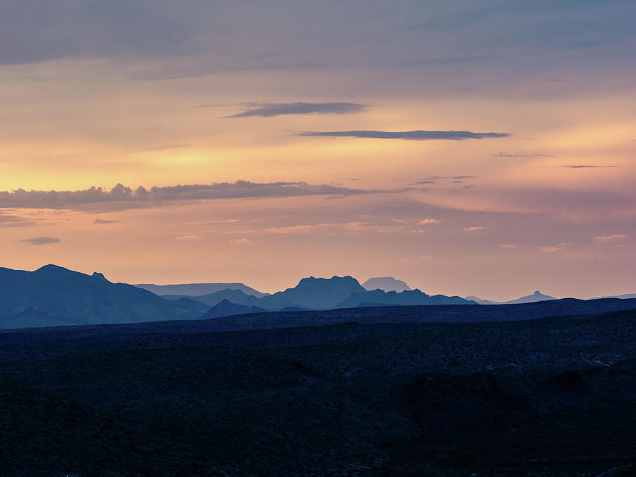 Sunset From Ross Maxwell Scenic Drive Photograph By Alan Roberts - Fine 