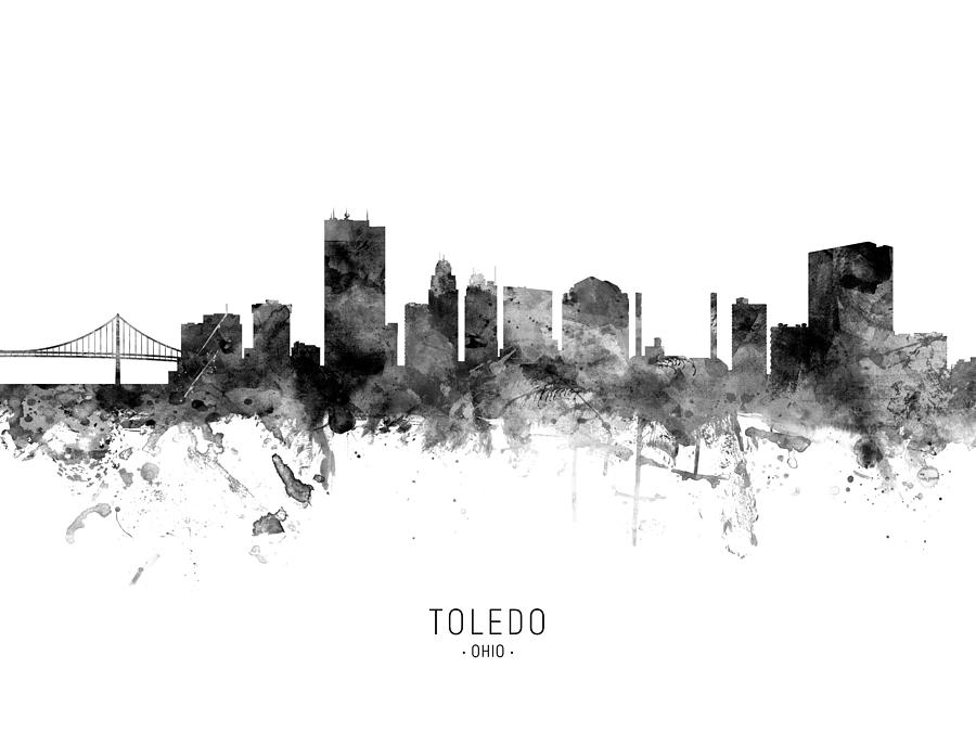 Toledo Ohio Skyline #11 Digital Art by Michael Tompsett