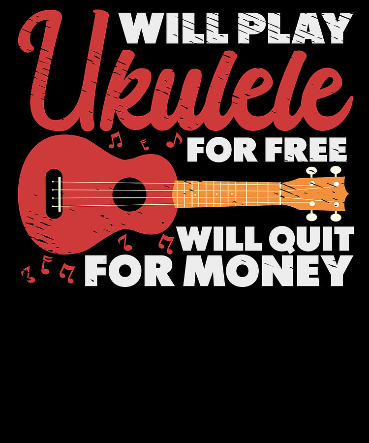 Music Digital Art - Ukulele Ukelele Hawaiian Guitar Ukuele Hawaii #11 by Toms Tee Store